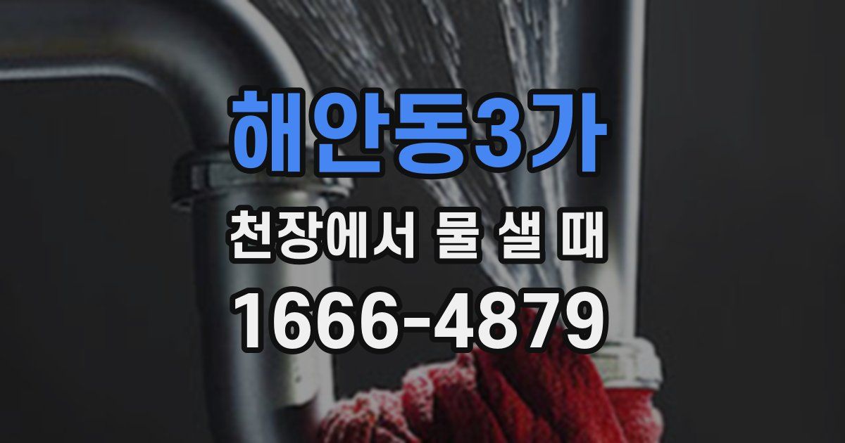 해안동3가 천장에서 물 샐 때