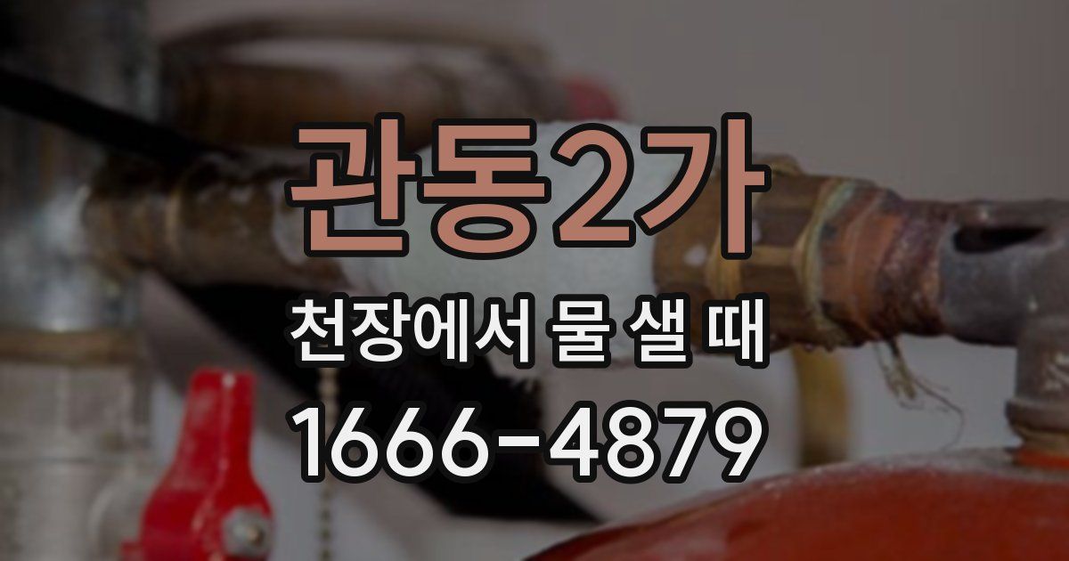관동2가 천장에서 물 샐 때