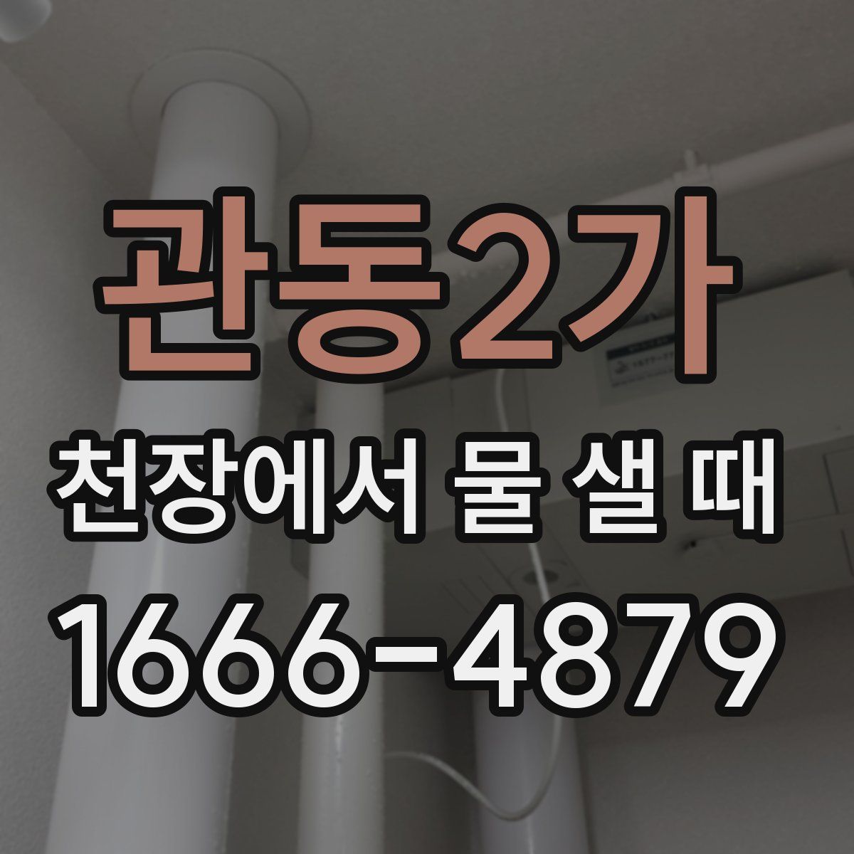 관동2가 천장에서 물 샐 때