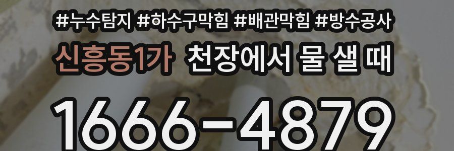 신흥동1가 천장에서 물 샐 때