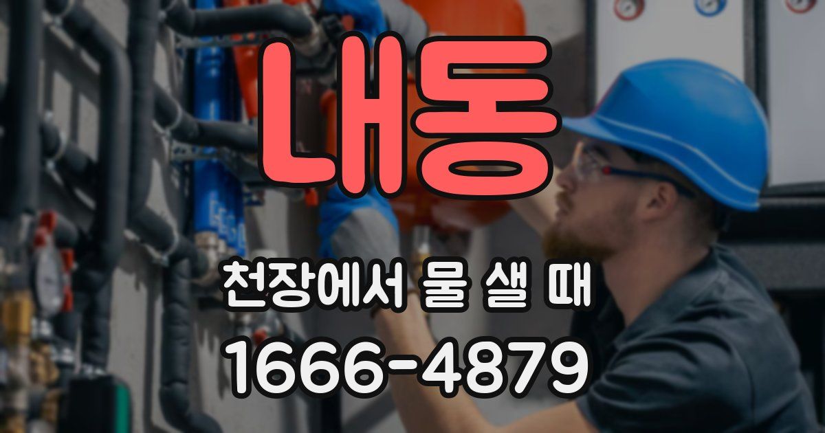 내동 천장에서 물 샐 때