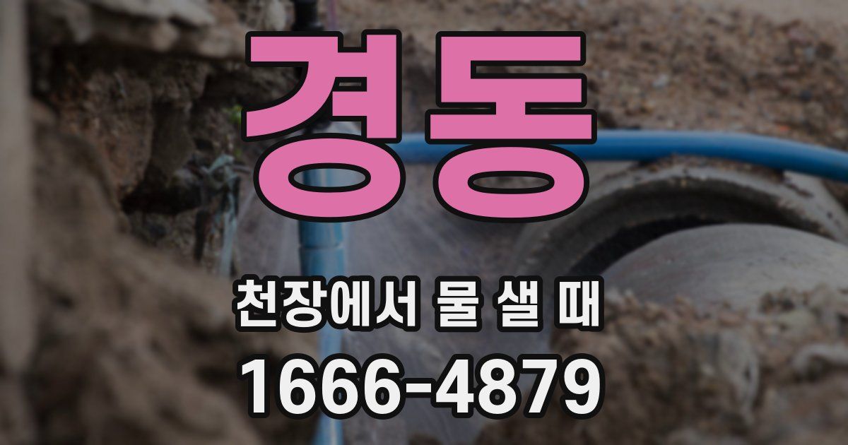 경동 천장에서 물 샐 때