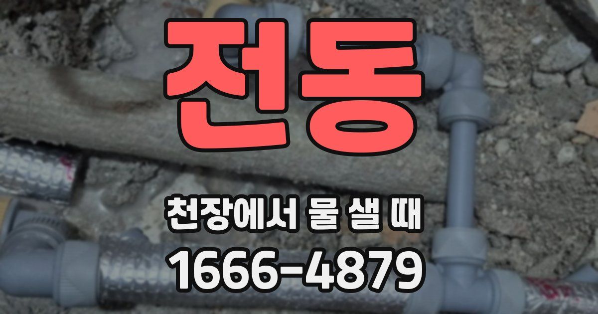 전동 천장에서 물 샐 때