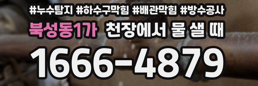 북성동1가 천장에서 물 샐 때