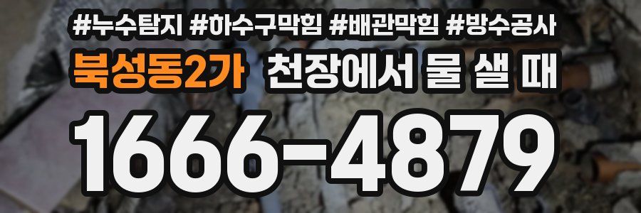 북성동2가 천장에서 물 샐 때