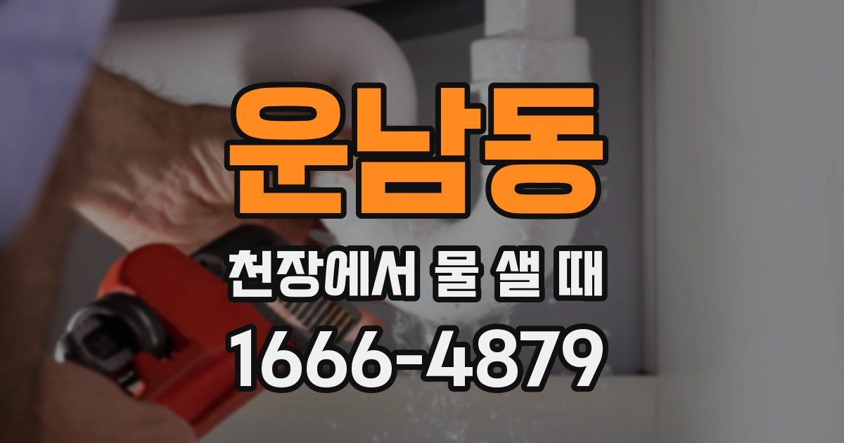 운남동 천장에서 물 샐 때