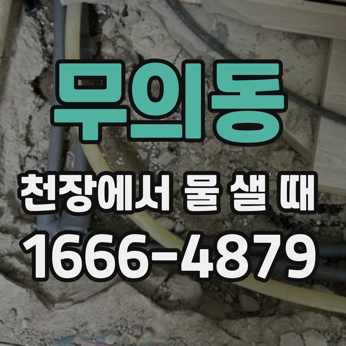 무의동 천장에서 물 샐 때