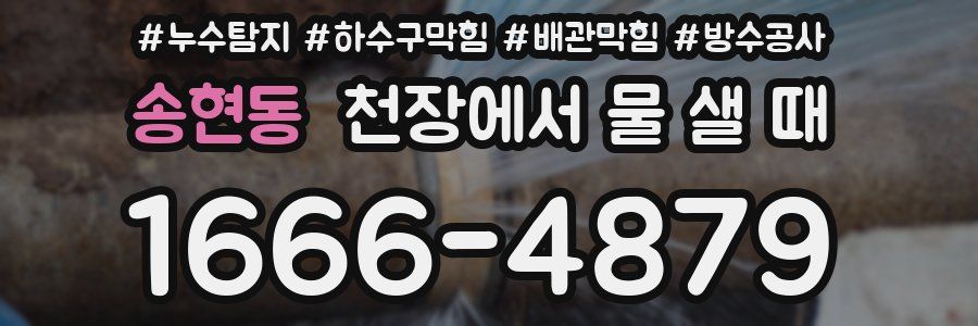 송현동 천장에서 물 샐 때