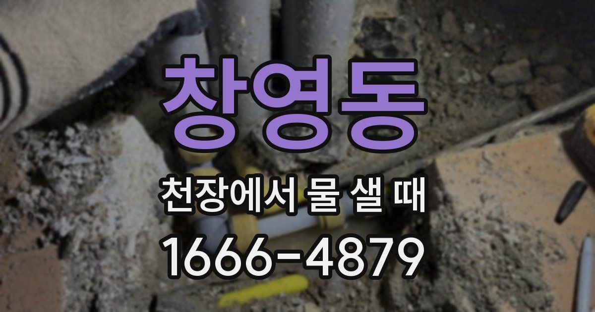 창영동 천장에서 물 샐 때