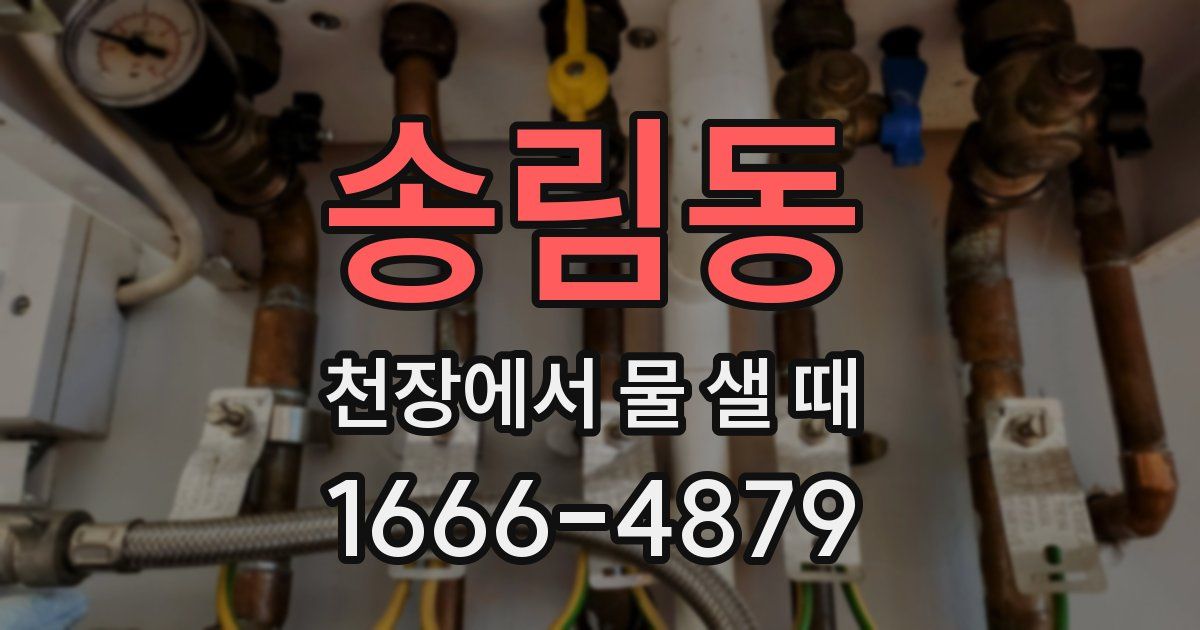 송림동 천장에서 물 샐 때