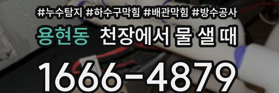 용현동 천장에서 물 샐 때