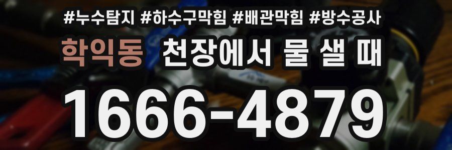 학익동 천장에서 물 샐 때