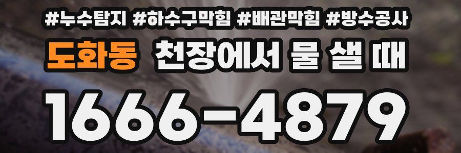 도화동 천장에서 물 샐 때