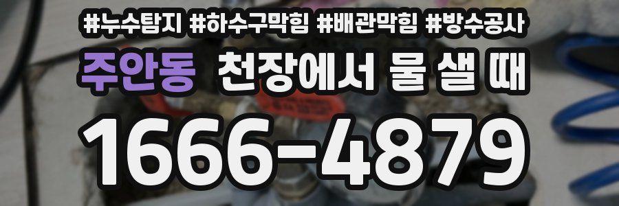 주안동 천장에서 물 샐 때