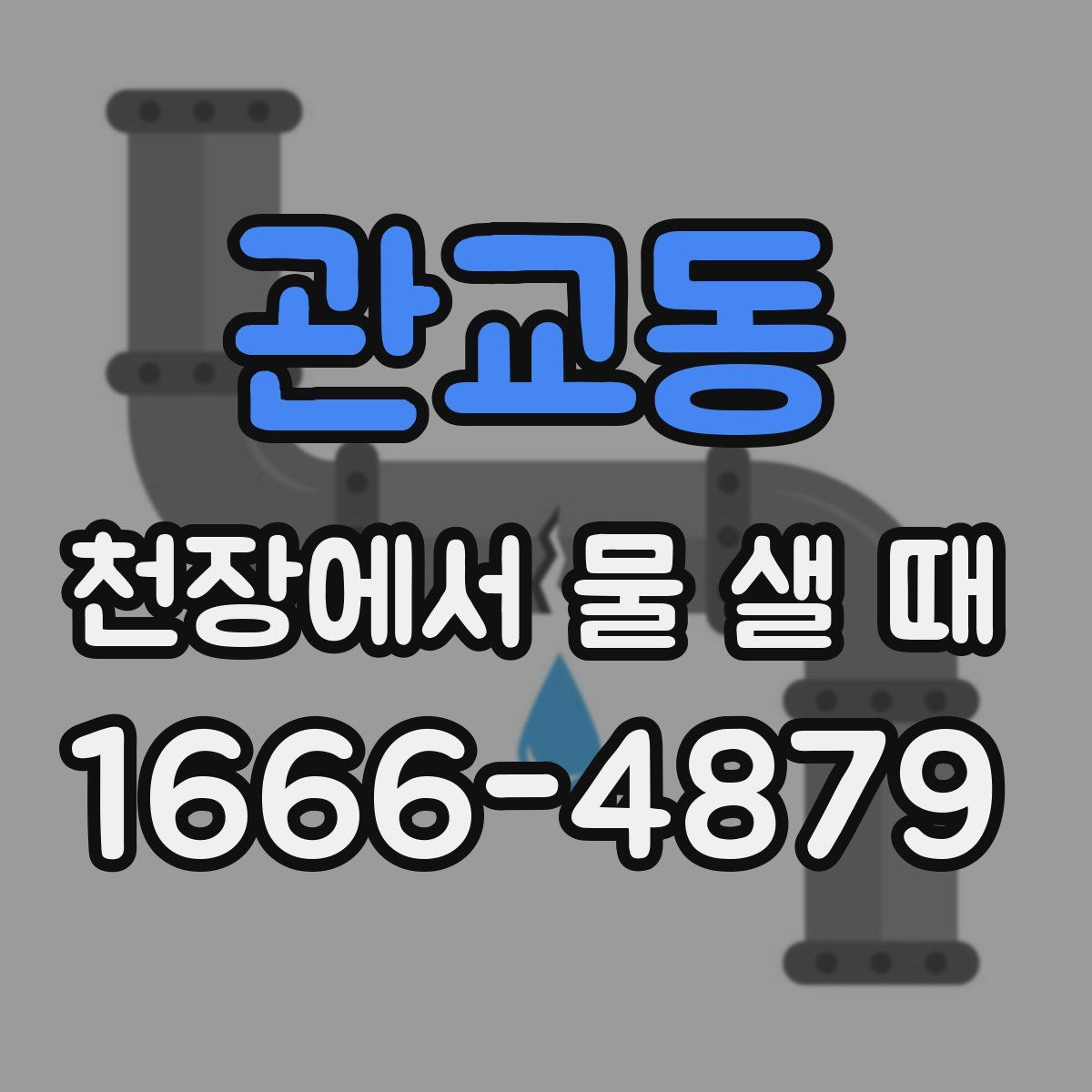 관교동 천장에서 물 샐 때