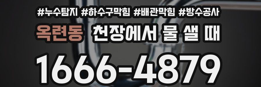 옥련동 천장에서 물 샐 때
