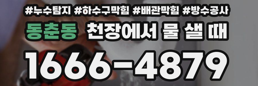 동춘동 천장에서 물 샐 때