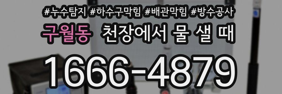 구월동 천장에서 물 샐 때