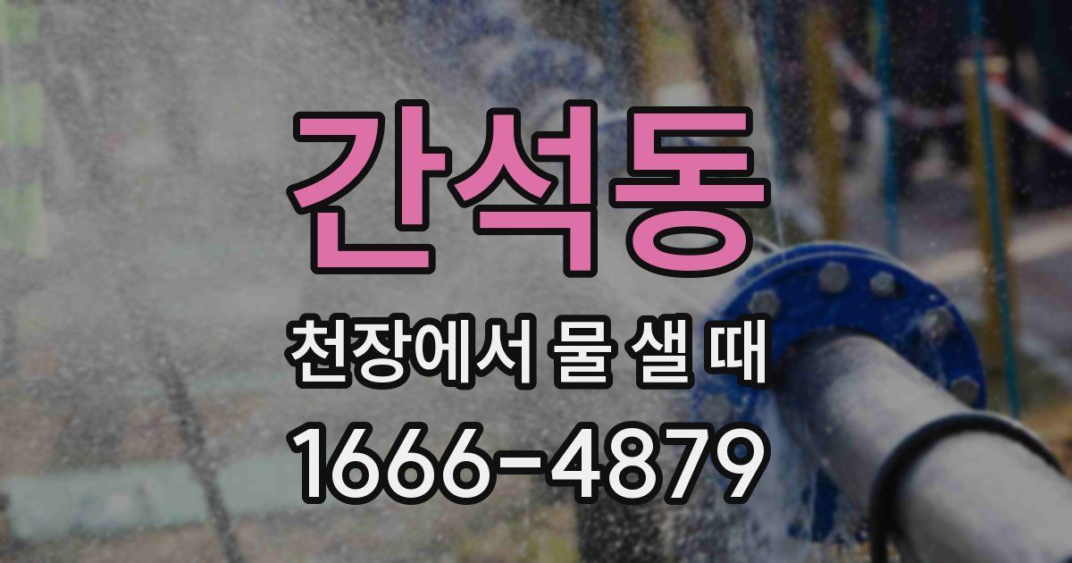 간석동 천장에서 물 샐 때
