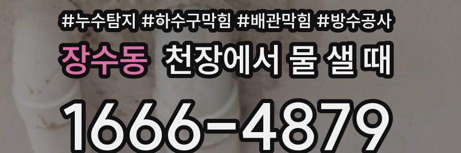 장수동 천장에서 물 샐 때