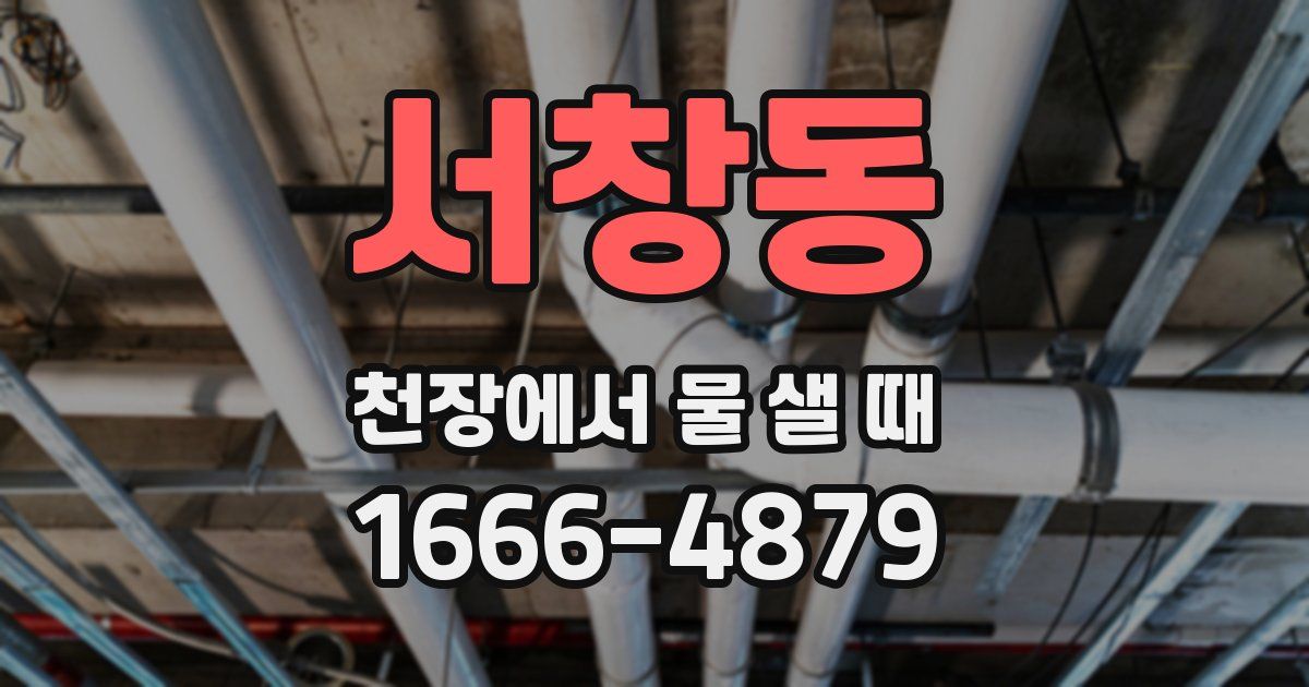 서창동 천장에서 물 샐 때