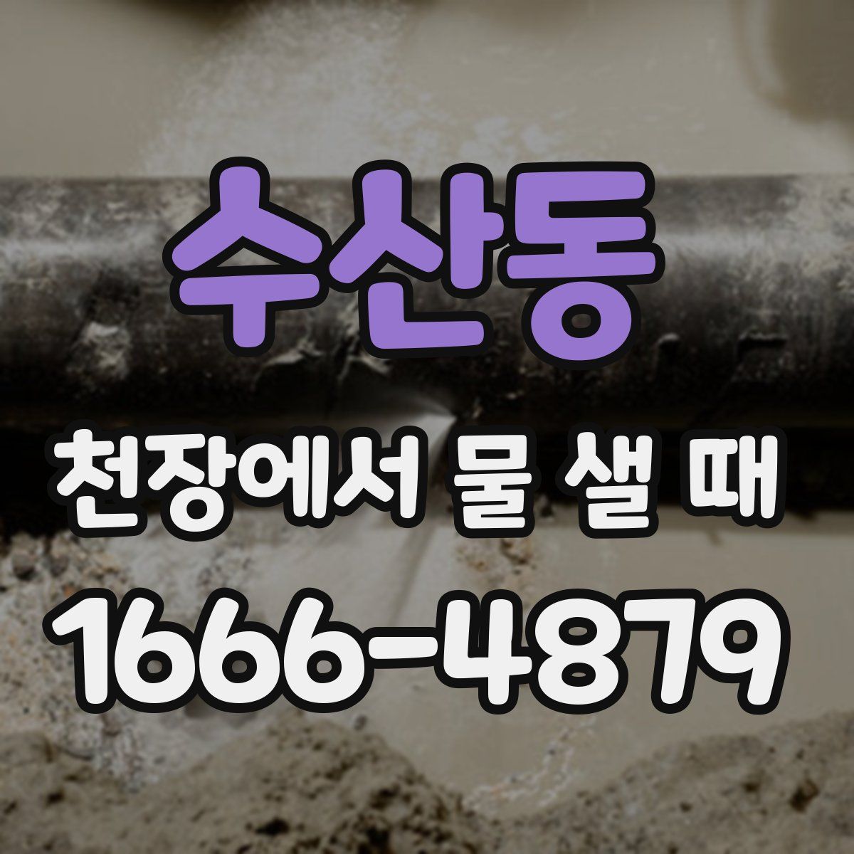 수산동 천장에서 물 샐 때