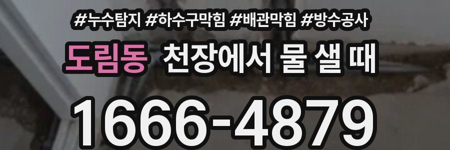 도림동 천장에서 물 샐 때