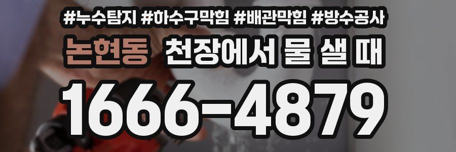논현동 천장에서 물 샐 때