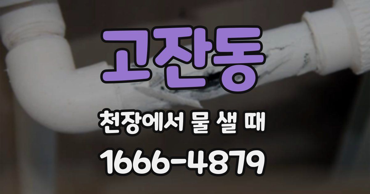 고잔동 천장에서 물 샐 때