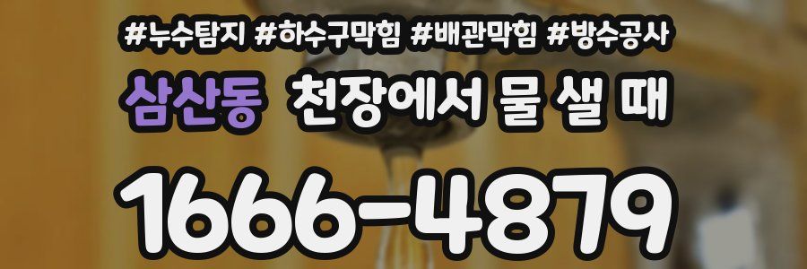 삼산동 천장에서 물 샐 때