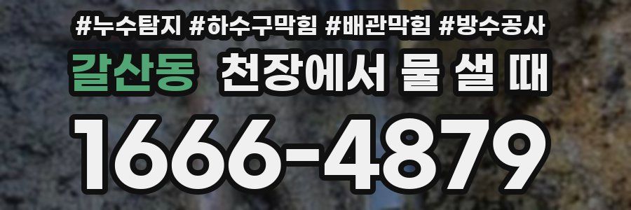 갈산동 천장에서 물 샐 때