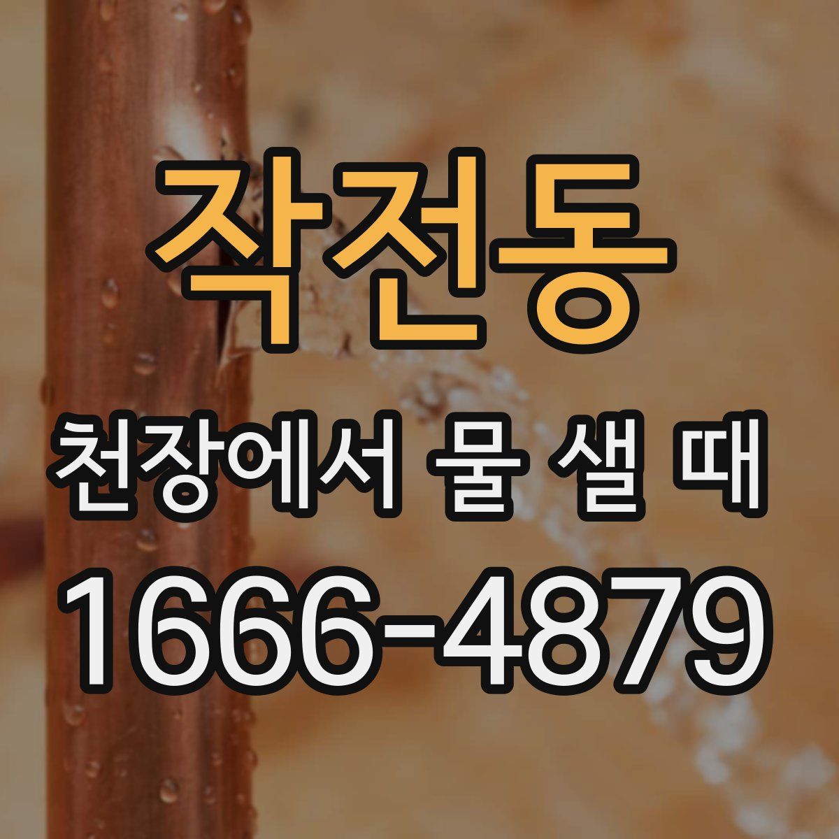 작전동 천장에서 물 샐 때