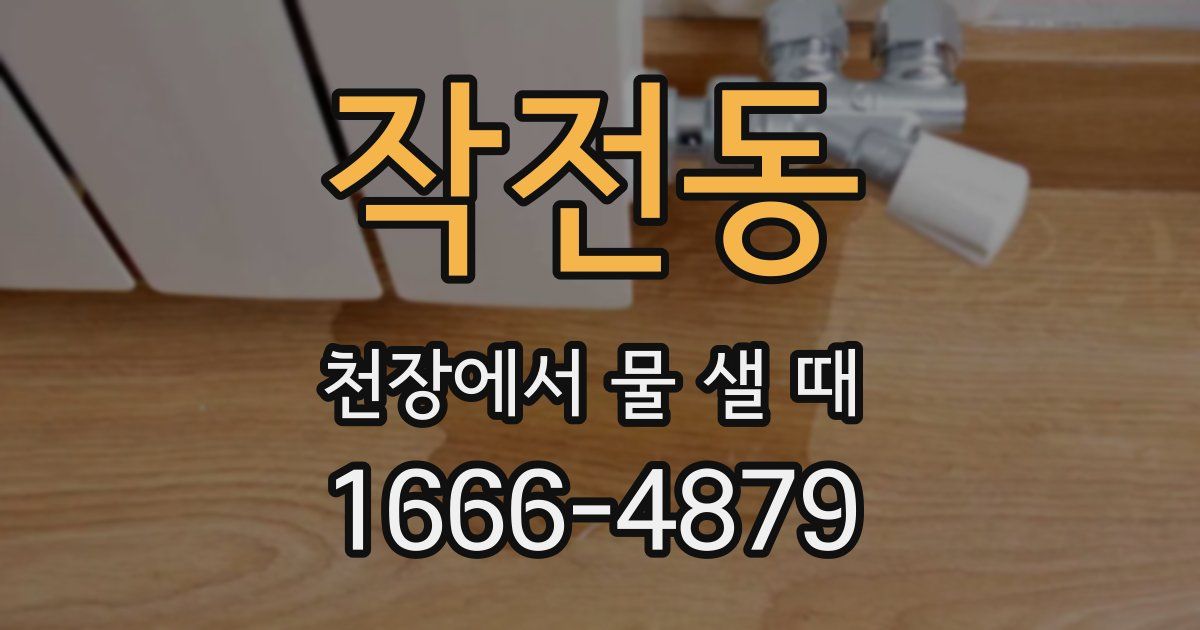 작전동 천장에서 물 샐 때