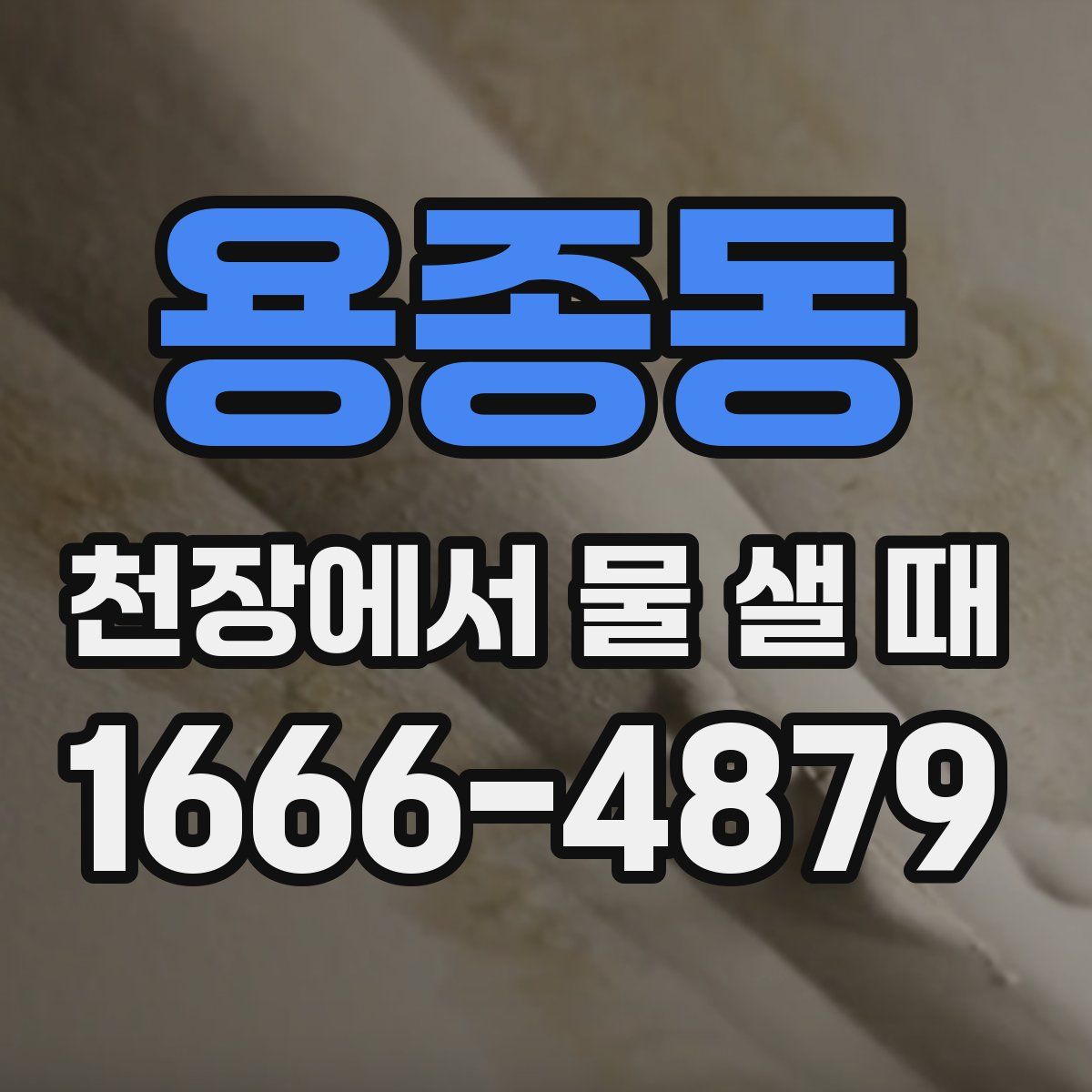 용종동 천장에서 물 샐 때