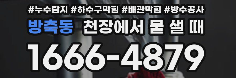 방축동 천장에서 물 샐 때