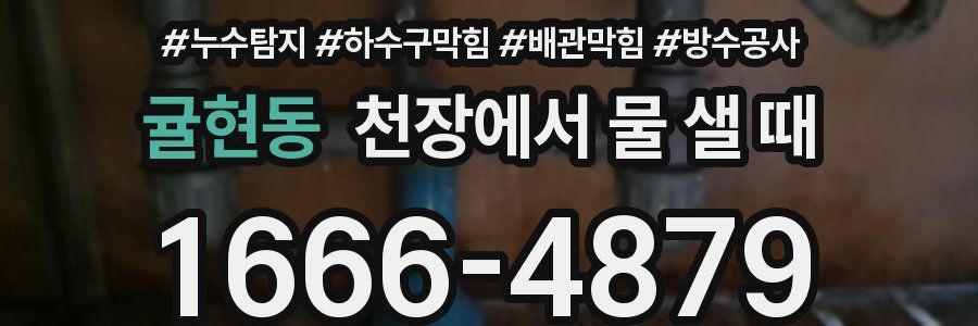 귤현동 천장에서 물 샐 때