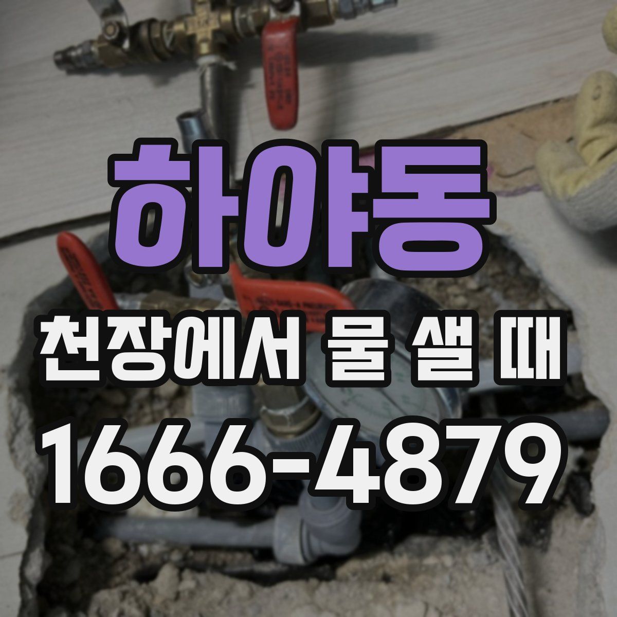하야동 천장에서 물 샐 때