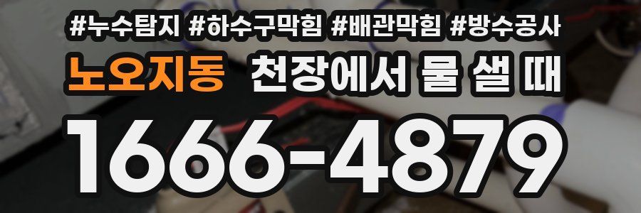 노오지동 천장에서 물 샐 때
