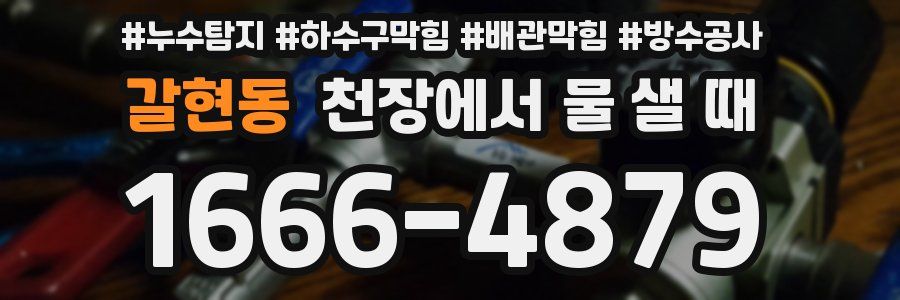 갈현동 천장에서 물 샐 때