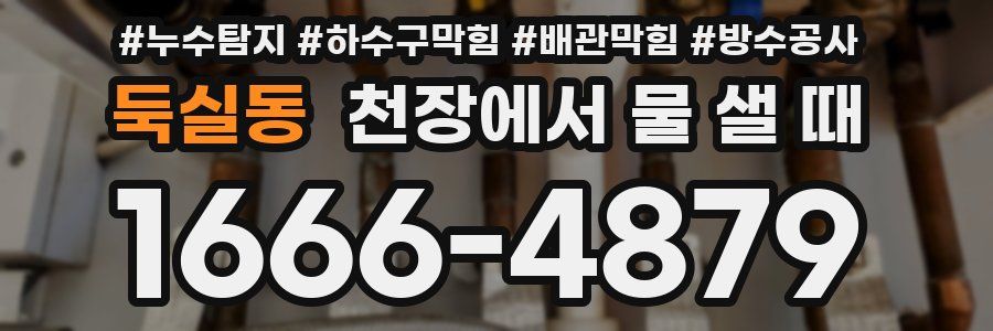 둑실동 천장에서 물 샐 때