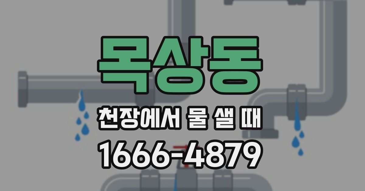 목상동 천장에서 물 샐 때