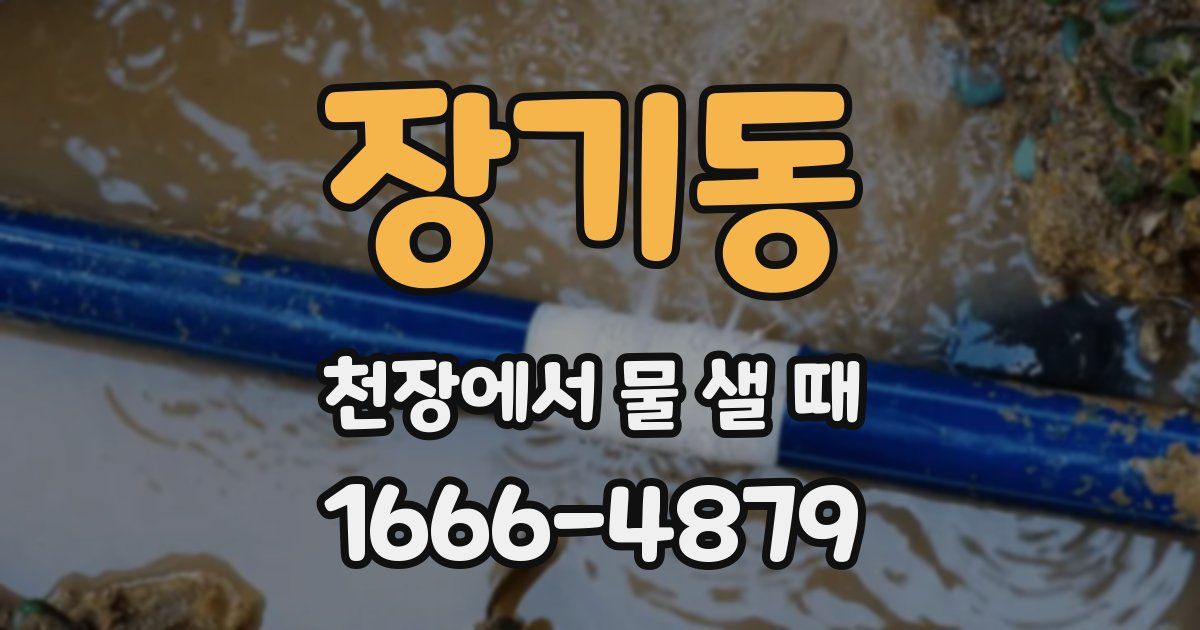 장기동 천장에서 물 샐 때
