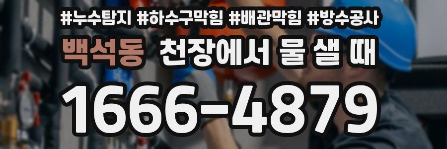 백석동 천장에서 물 샐 때