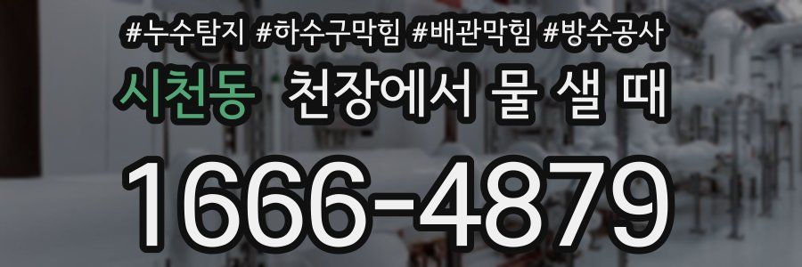 시천동 천장에서 물 샐 때