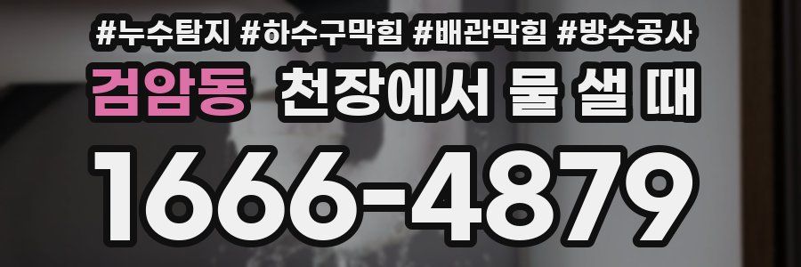 검암동 천장에서 물 샐 때