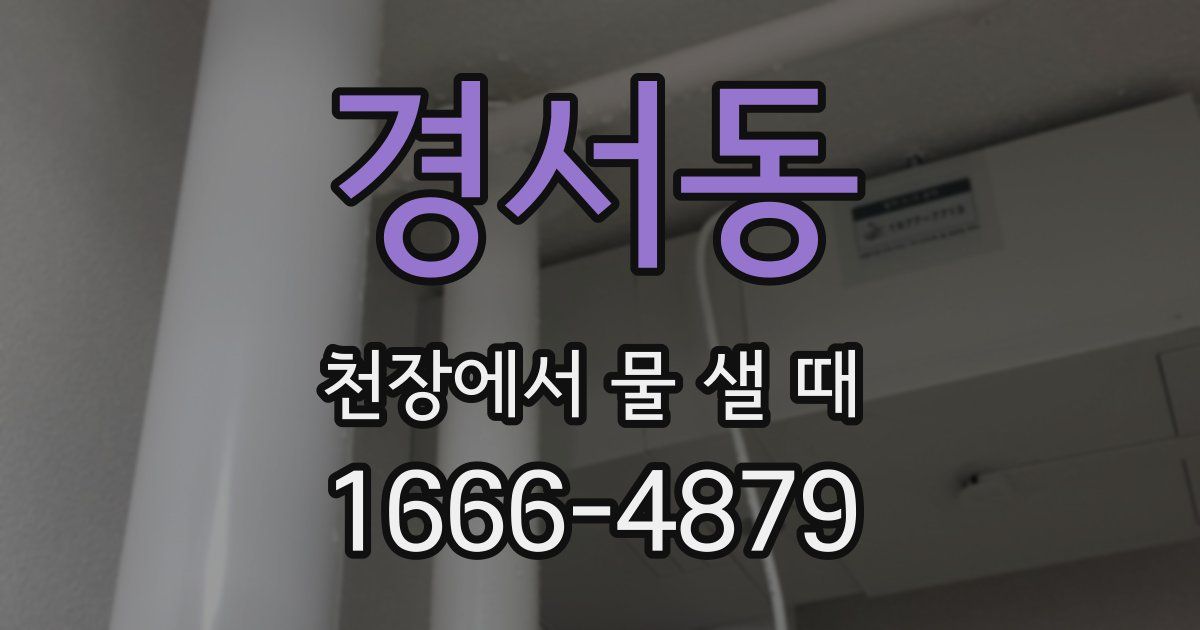 경서동 천장에서 물 샐 때