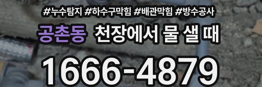 공촌동 천장에서 물 샐 때