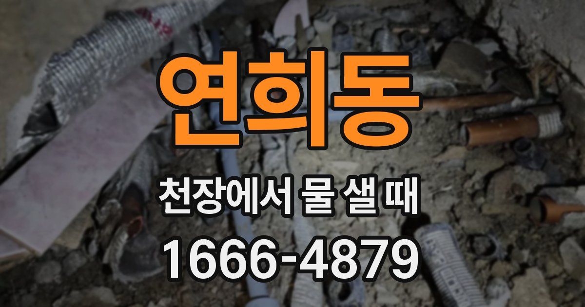 연희동 천장에서 물 샐 때