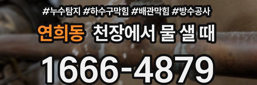 연희동 천장에서 물 샐 때