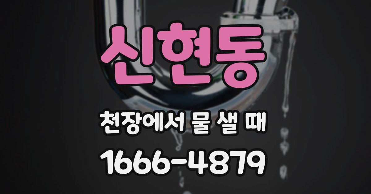 신현동 천장에서 물 샐 때